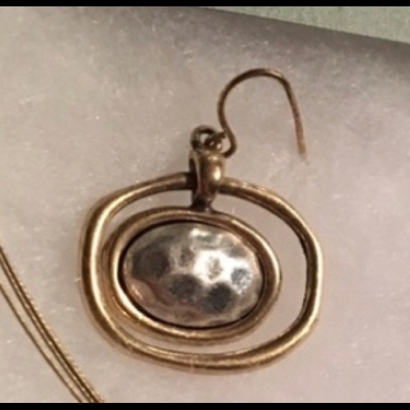 Necklace & Earring Artisan Jewelry SET Gold & Sterling ~ Unique PERFECT GIFT 🎁 - Picture 9 of 16